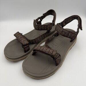 LL Bean Men's Sport Hook & Loop Sandals Military Brown Khaki‎ 11M Rn#71341